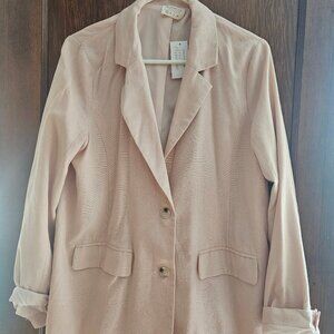 Uncharted Threads Linen Blazer light Pink Size S NWT